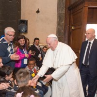Il Santo Padre all'ingresso in Cattedrale